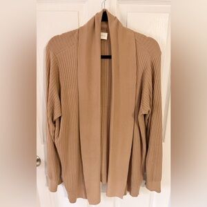 Cyrus Women's Tan Cowl Neck Sweater